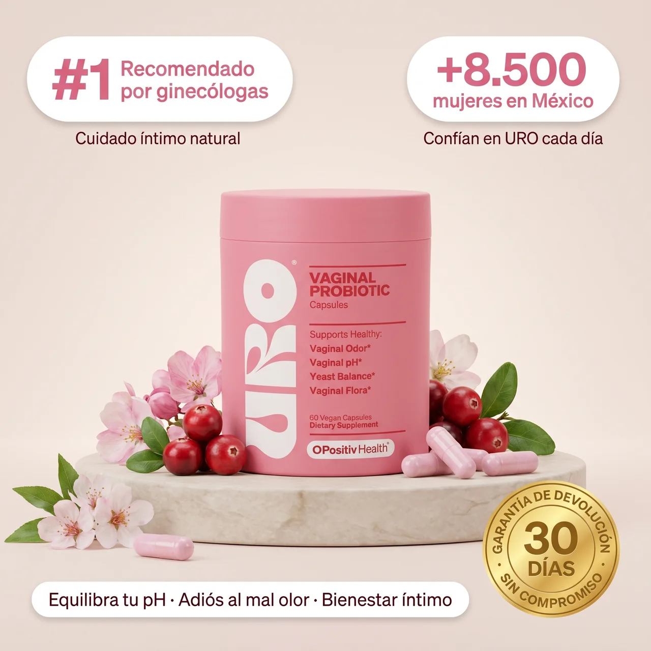 URO™ Probiótico Vaginal (60 cápsulas) 100% ORIGINAL