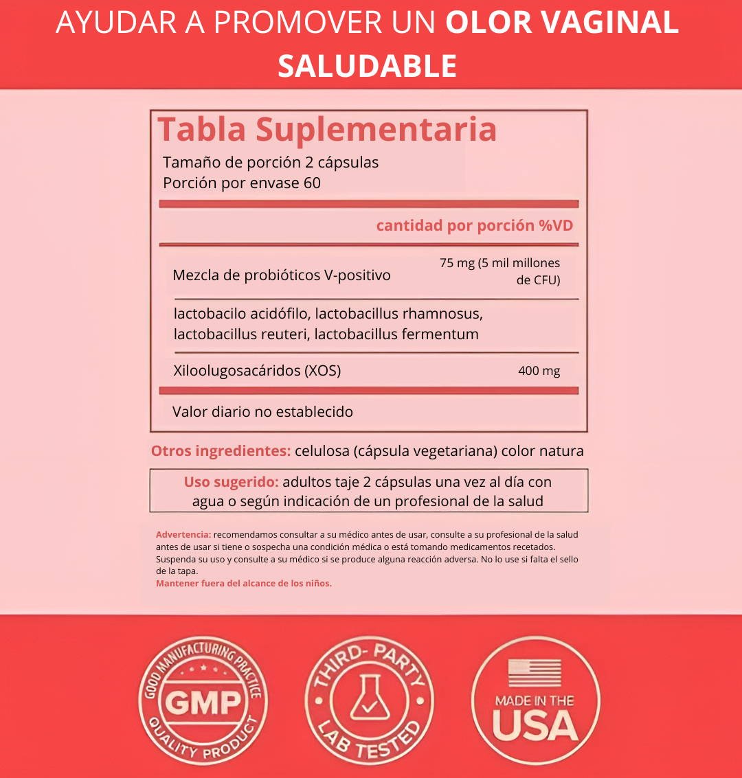Tabla nutricional e ingredientes URO